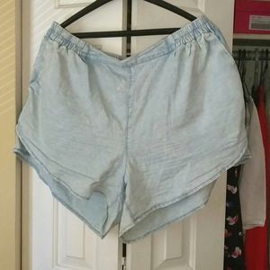 Soft denim shorts
